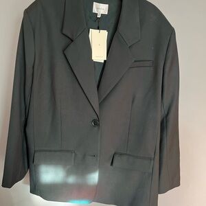 GESTUZ Elegant Dark Green Oversized Women's Blazer